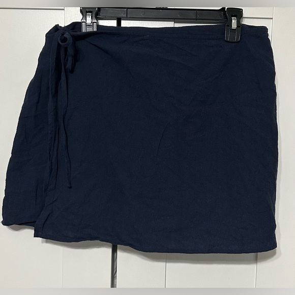 Cider Dresses & Skirts - Elegant Navy Wrap Skirt
